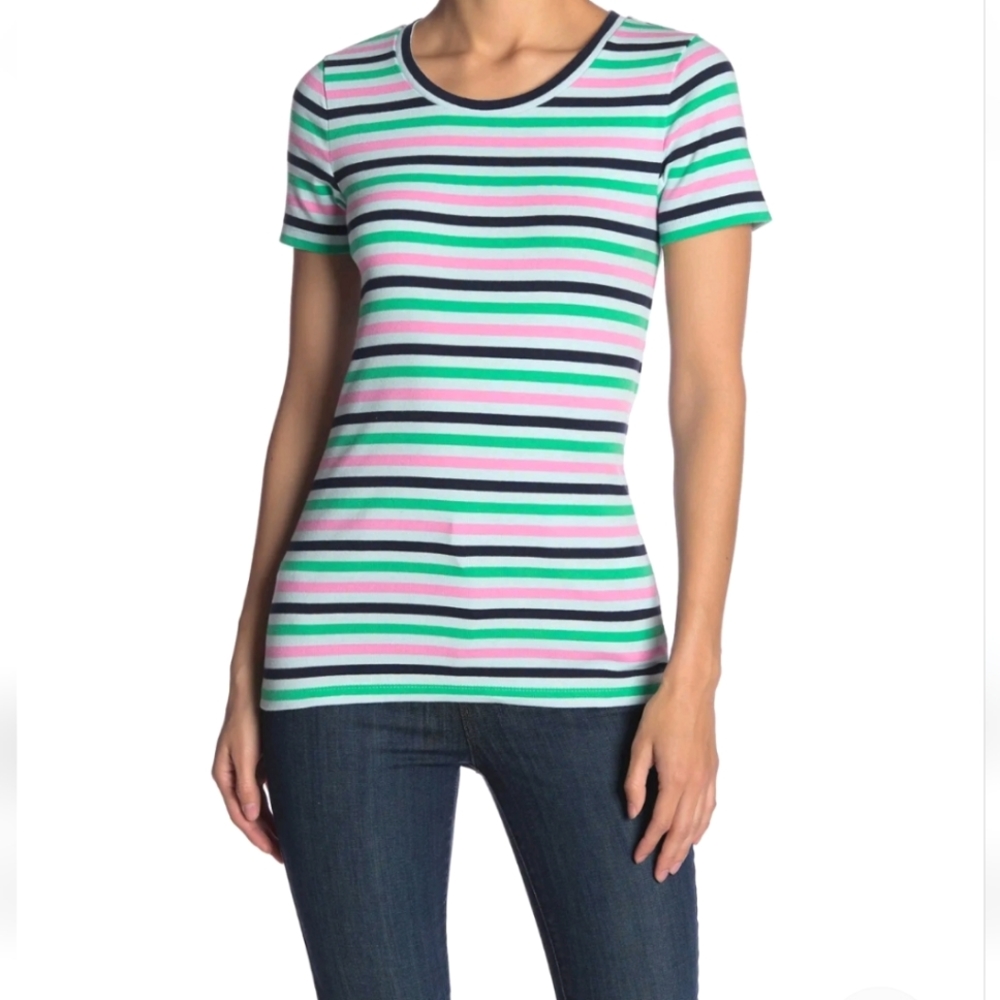 *SOLD* J.Crew Perfect fit  striped cotton t-shirt women's size XL